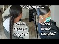 Sleek Fishtail Braid Ponytail + Regular Braid Ponytail | 2 Options!