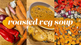 ROASTED VEGETABLE SOUP 🥣 simple, easy and vegan recipe #shorts