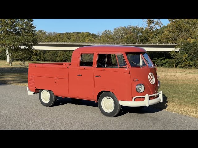 1961 Volkswagen Double Cab Pickup Bus Walk Around and START! - YouTube