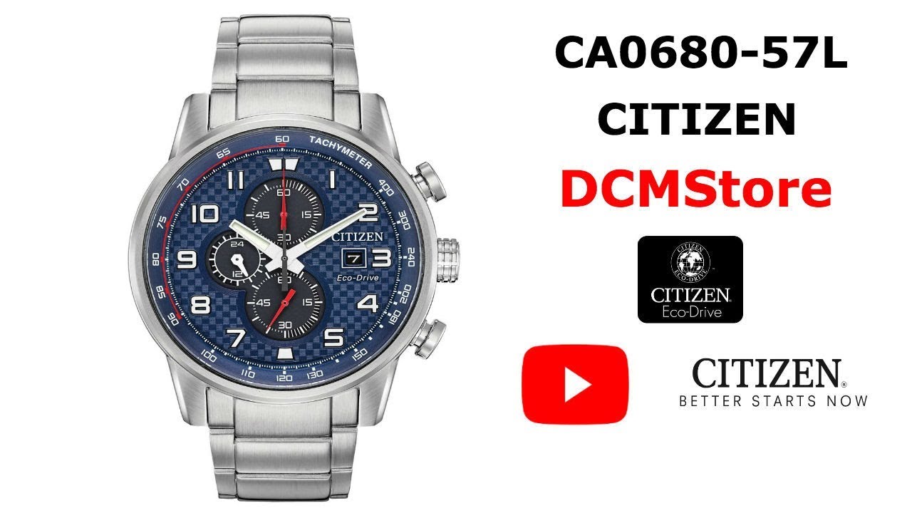 CA0680-57L Citizen Chronograph Blue Carbon Fiber Dial