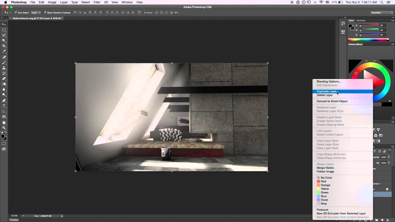 Blender Time-lapse Video - Modern Interior - Part 5 :: Post-Production