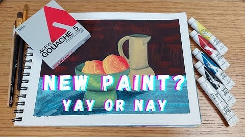 I tried acrylic gouache for the first time