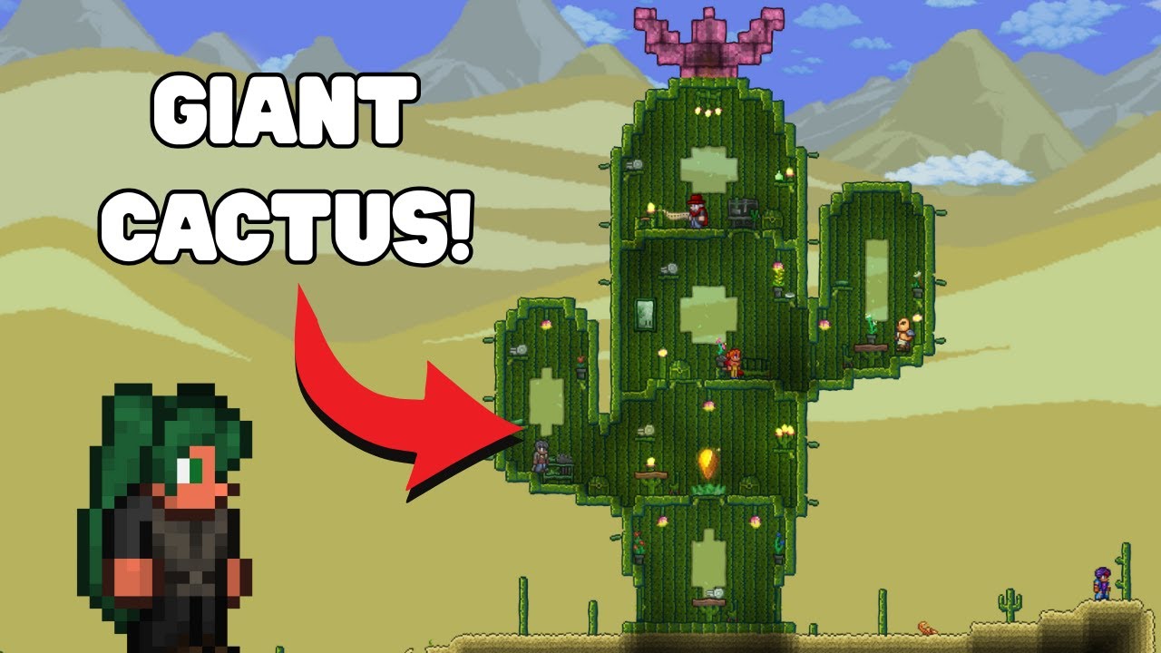 I Built A GIANT CACTUS House In Terraria!