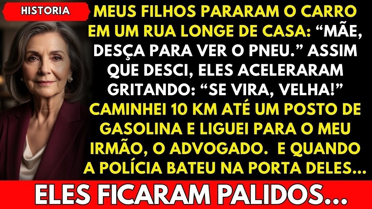 Parei no acostamento e senti o carro arrancar antes que eu fechasse a porta. "Se vira, velha!" foram as últimas palavras que ouvi dos meus filhos antes de ficar sozinha numa rua desconhecida, sem...