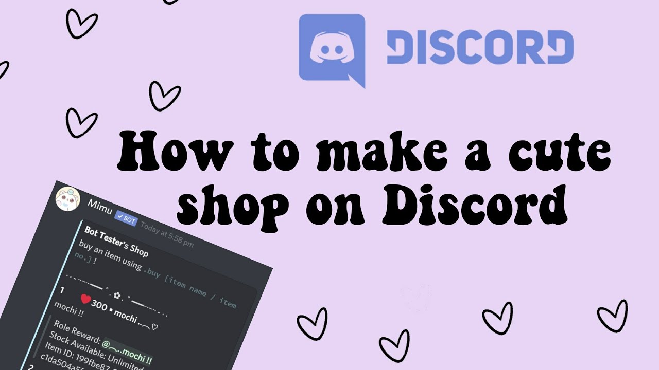 how to make a cute/aesthetic shop on discord | Discord Tutorial - YouTube