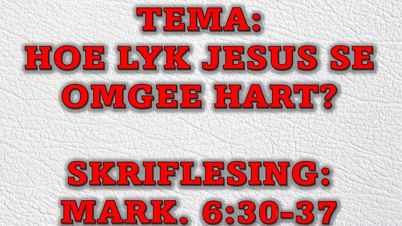EG Kerk Bloemfontein, Ds. W Raath, Hoe lyk Jesus se omgee hart? - YouTube