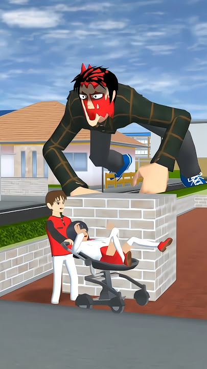 Yuta and Mio hid themselves from that giant monster #monster #sakuraschoolsimulator