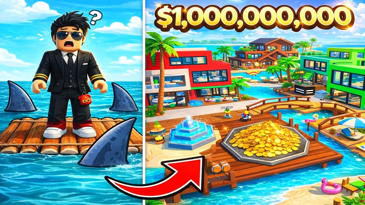 I Built the CRAZIEST Raft to Escape an Island in Roblox! 🌊😱