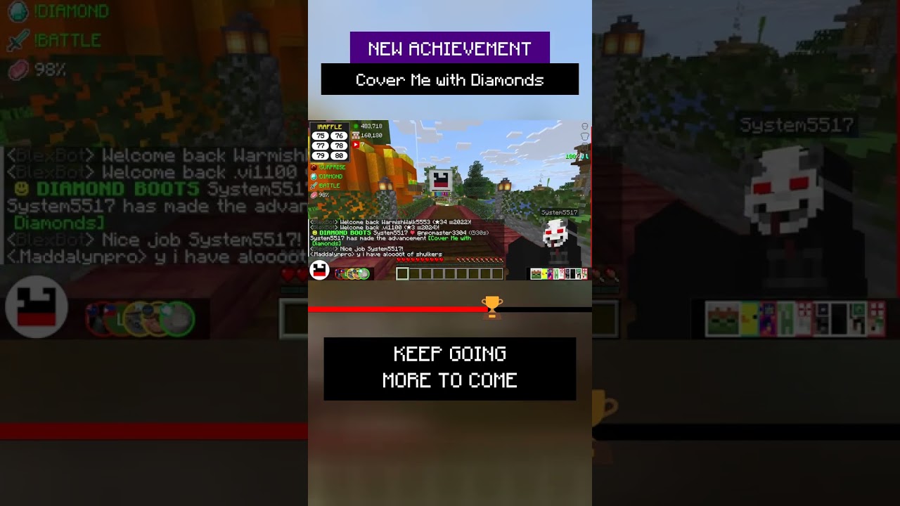 🏆 System5517 made the advancement Cover Me with Diamonds