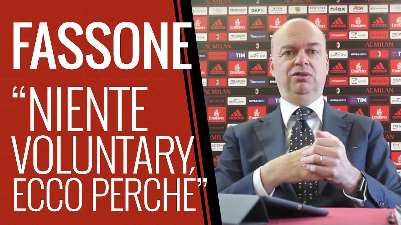 Marco Fassone: "Niente Voluntary, ecco perché"