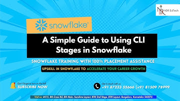 #2 | CLI Stages in Snowflake 🙂|| +91-87223 55666 || NDR EdTech