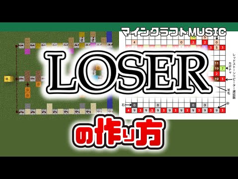 「LOSER／米津玄師」のマイクラ音ブロック演奏の作り方（楽譜あり）：簡単！統合版対応