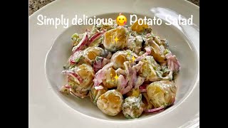 Salade de pommes de terre simple | سلطة بطاطس| Simple Potato salad  - Quick salad