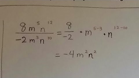 Algebra I #5.3b, Dividing Monomials