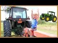 Cutting hay on the farm | Tractors for kids on the farm