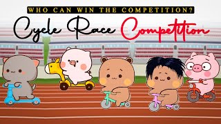 CYCLE competition Day ‍♂ Who will WIN the WINNER Trophy?? | Animated Bubu Dudu Videos