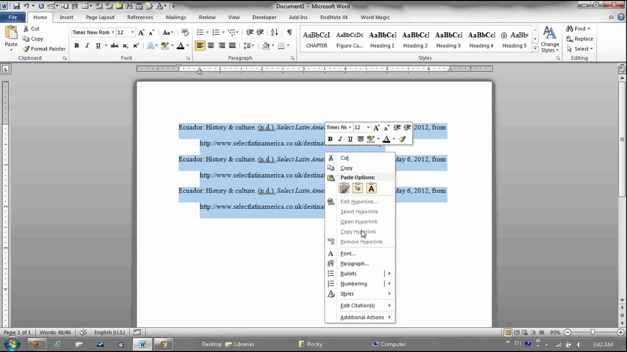 How to cite a website in a thesis paper