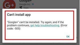Fix Can't install app | Error code 505 in Google Play Store