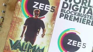 ZEE5 Unveils a Massive 10,000sq ft Poster for Valimai Movie | Ajith Kumar | Swecha