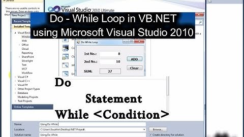 Using Do - While Loop in VB.NET
