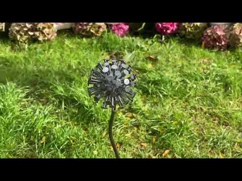 Silver Dandelion Pallet Nail Ornament Gift With Base And Copper Grass