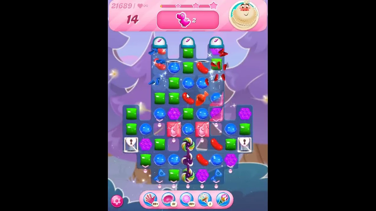 Candy Crush Saga Level 21689 - NO BOOSTERS | SKILLGAMING ✓ - YouTube