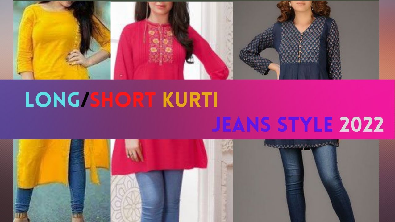 Long kurti with jeans | Long kurti with jeans, Kurti with jeans, Stylish  dress book