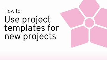 How to use project templates for new projects
