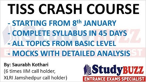TISS crash course starting from 8 January: Complete syllabus, 45 days batch, daily videos, mocks