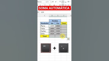 Como fazer soma automática no Excel