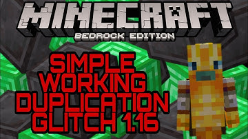 SIMPLE WORKING DUPLICATION GLITCH MINECRAFT BEDROCK EDITION [XBOX,PS4,PC,SWITCH,MCPE] 1.16