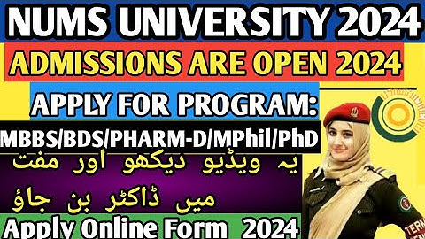 How to apply in NUMS Entry Test 2024// Step by Step guide// NUMS Registration 2024 online #nums 2024