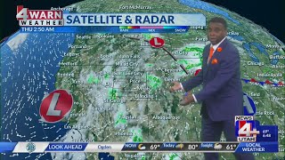 Cooler temperatures to end the week with thunderstorms likely