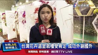 台灣花卉溫室栽種受肯定 成功外銷國外