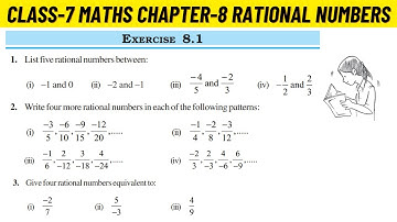 Class 7 Maths Chapter 8 Rational Numbers NCERT Exercise 8.1 Full Solved #class7maths