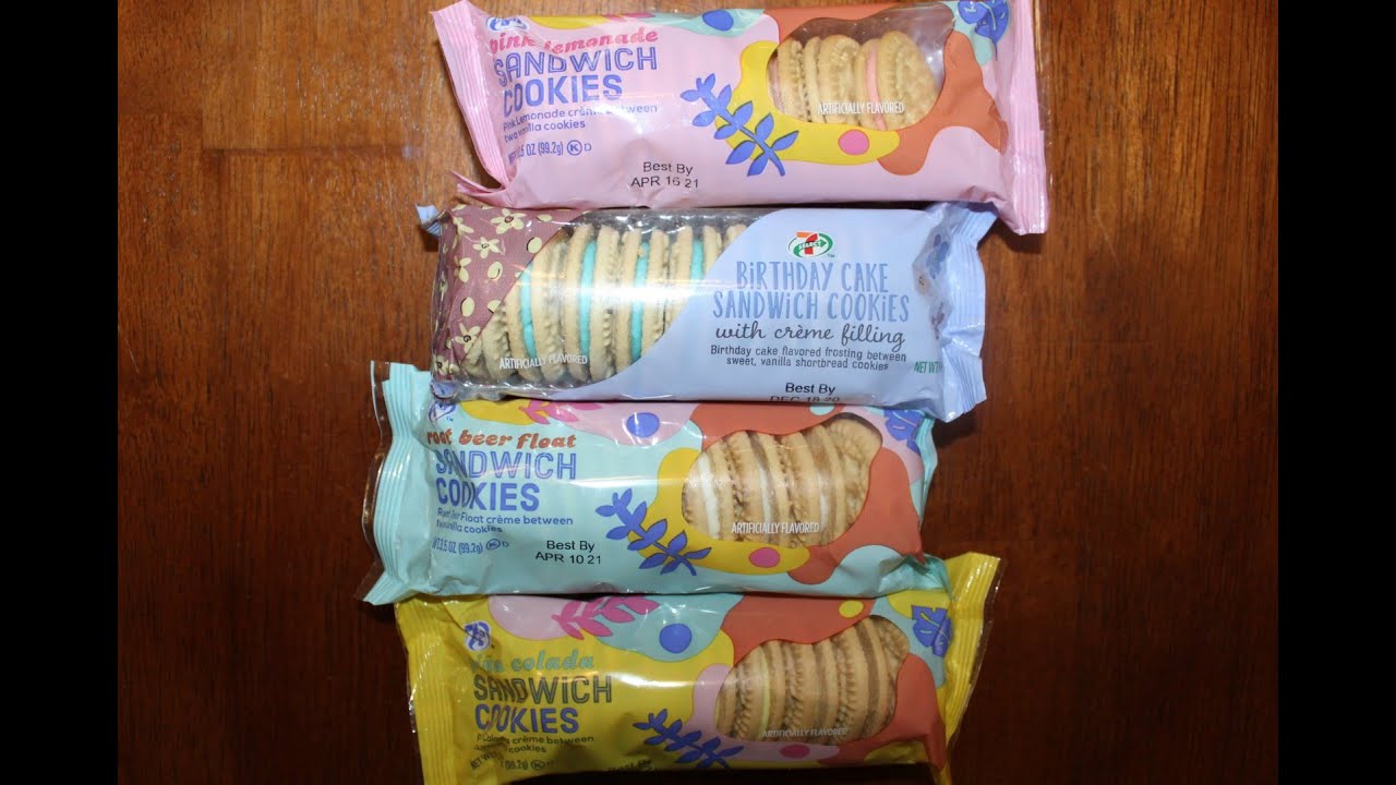 7Eleven 7Select Cookies Pink Lemonade, Birthday Cake, Root Beer