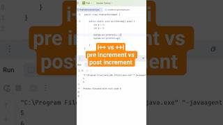 Pre Increment vs Post Increment | Evaluation order in Java #coding #javatutorial #java #programming