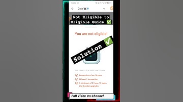 You Are Not Eligible for Cats Airdrop? How to Fix and Become Eligible #shorts