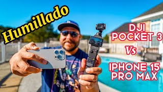 iPhone 15 Pro Max HUMILLADO vs Dji Pocket 3 - Prueba FUERTES de filmación