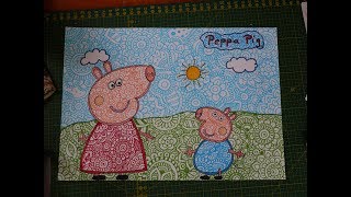 Peppa Pig- Zentangle Art