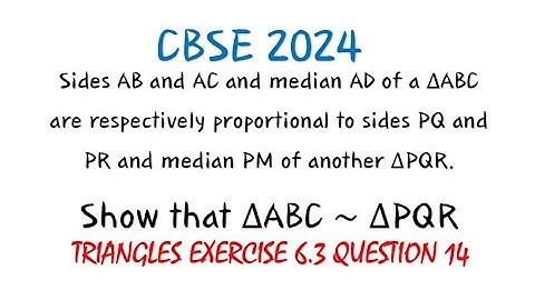 Triangles Exercise 6.3 Question No:14. (CBSE) Show that ∆ ABC ~ ∆ PQR.