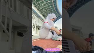 Hijab Muslim Girl Football Player