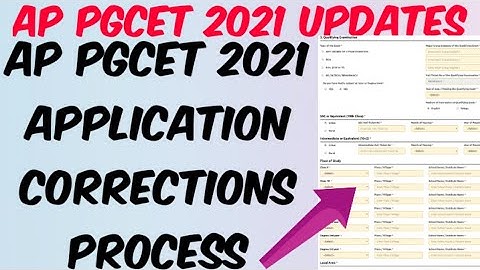 AP PGCET 2021 Application Corrections Process in Telugu//AP PGECET 2021 Application corrections