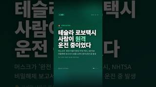 충격 폭로! 테슬라 로보택시, 사실은 사람이 원격으로 운전 중이었다