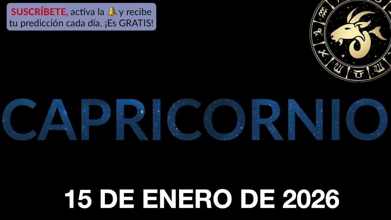 Horóscopo Diario - Capricornio - 15 de Enero de 2026.