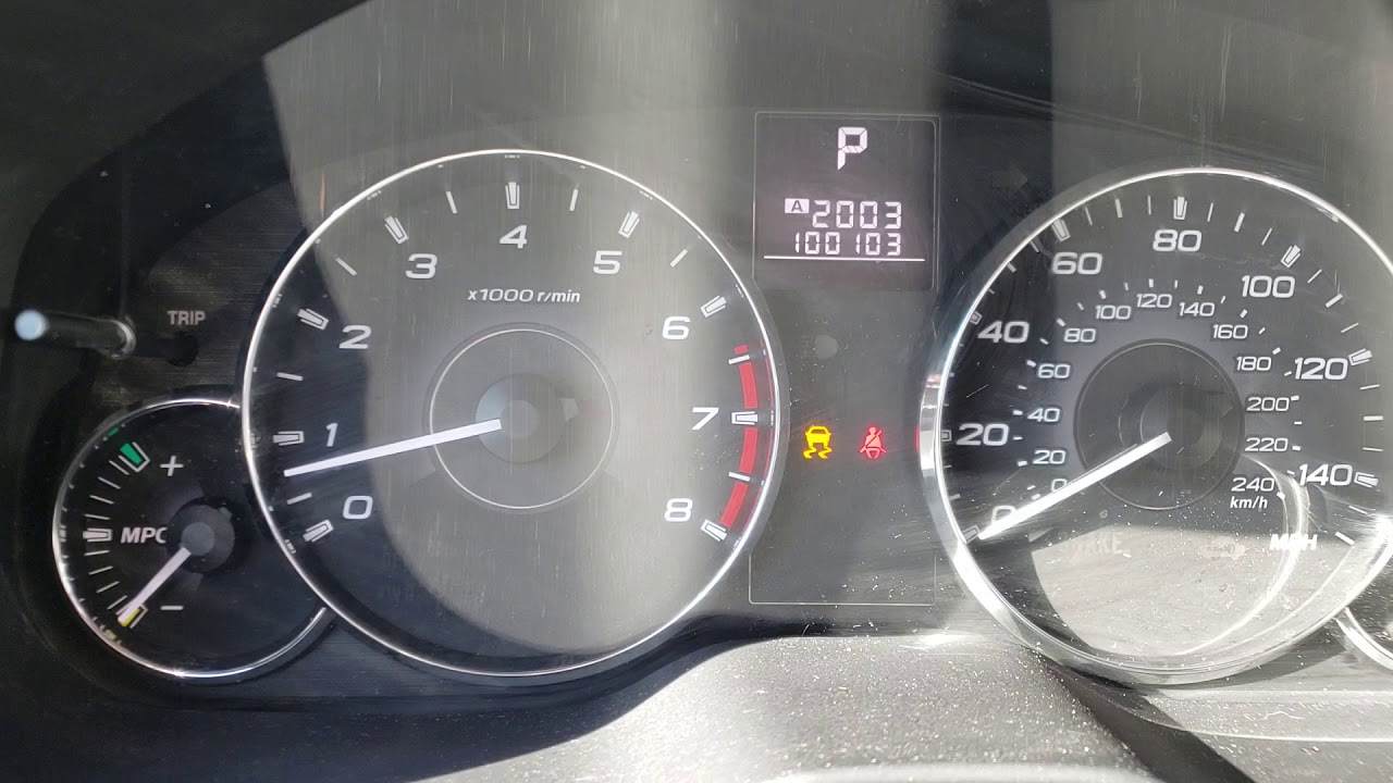 2011Subaru Outback warning lights flashing YouTube