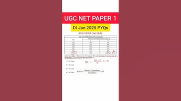 UGC NET 2025 PYQs | Data Interpretation for UGC NET 2025 #ugcnet2025 #ugcnet #diugcnet #ntanet