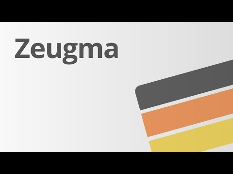 Video: Was ist Zeugma in der Poesie?