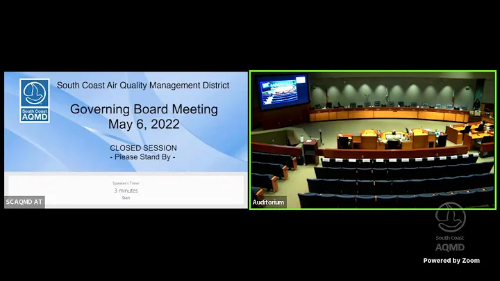 South Coast AQMD Governing Board Meeting - May 6, 2022