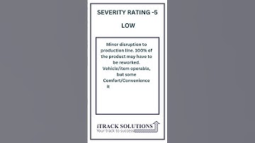 #fmea severity guidelines as per AIAG guidelines - rating 5